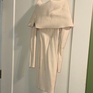Forever 21 Cream One Shoulder Dress